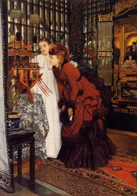 Young Women Looking at Japanese Objects