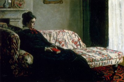 Meditation, madame monet on the sofa