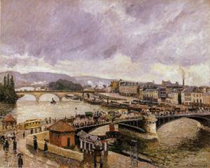 The Boieldieu Bridge Rouen Rain Effect 1896