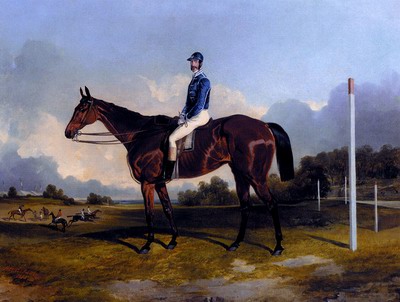 A Racehorse With Jockey Up