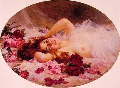 Beauty Amid Rose Petals