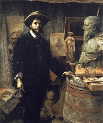 The Sculptor Jean Carries in his Atelier