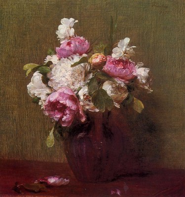 White Peonies and Roses, Narcissus