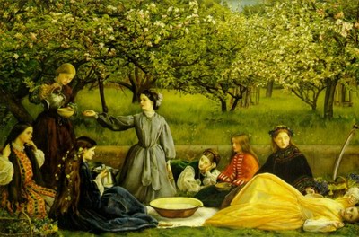 Apple blossoms, spring