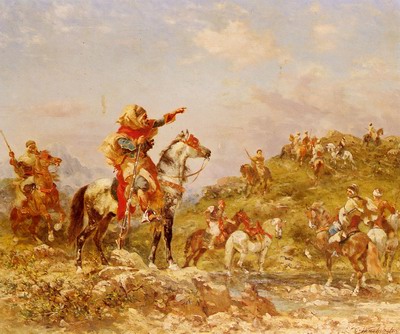 Arab Warriors On Horseback