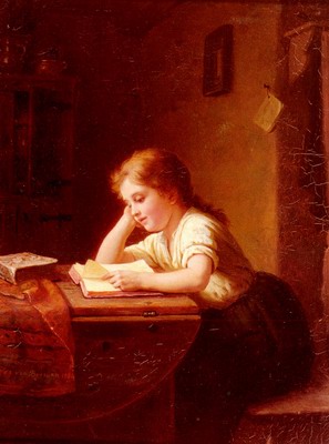 Das Lesende Madchen, girl reading