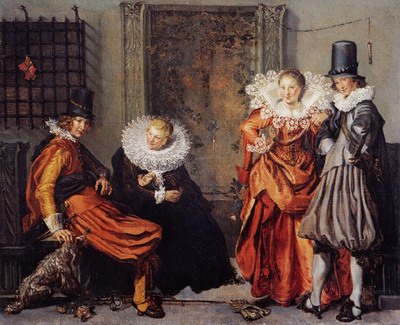 Elegant courting couples