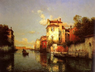 Gondolas On A Venetian Canal