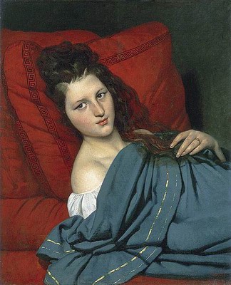 Half Length Woman Lying On A Couch