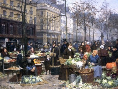 Le Marche aux Legumes, market with vegetables