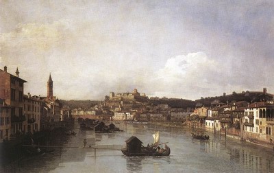 View Of Verona And The River Adige From The Ponte Nuovo