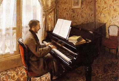 Young Man Playing the Piano