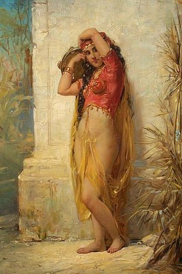 harem girl with tamborine