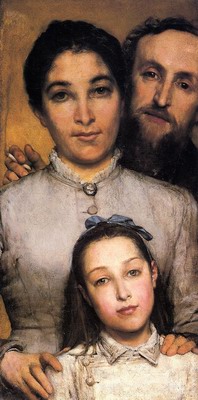 Portrait of Aime-Jules Dalou, his Wife and Daughter