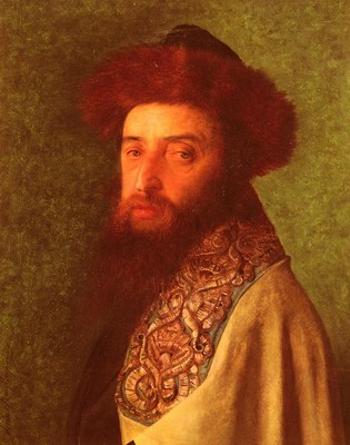 Young Rabbi With Blue Tallis