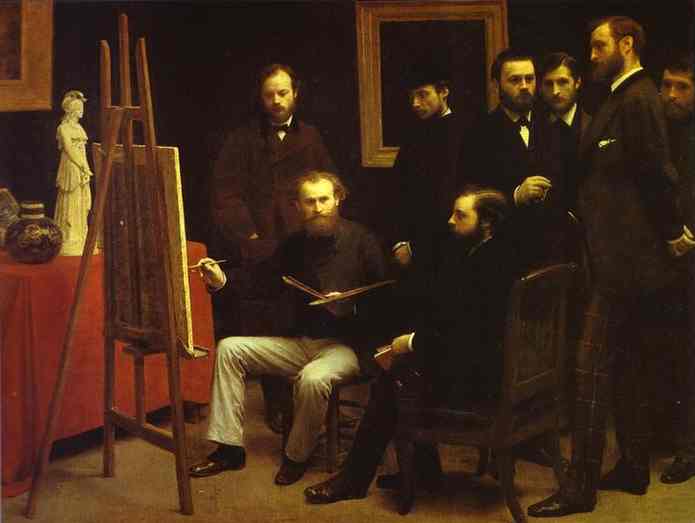 A Studio in the Batignolles (Homage to Manet). 1870