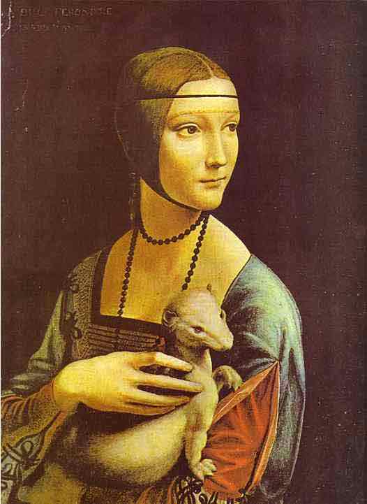 Portrait of Cecilia Gallerani (Lady with an Ermine). c.1490