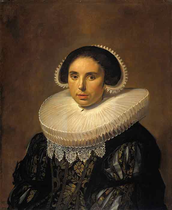 Portrait of a woman, possibly Sara Wolphaerts van Diemen, c.1630-1635