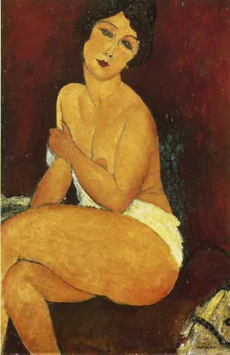 Seated Nude on Divan, 1917