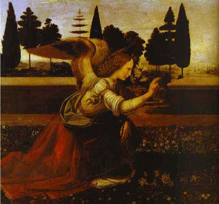 The Annunciation (detail). c. 1472-1475