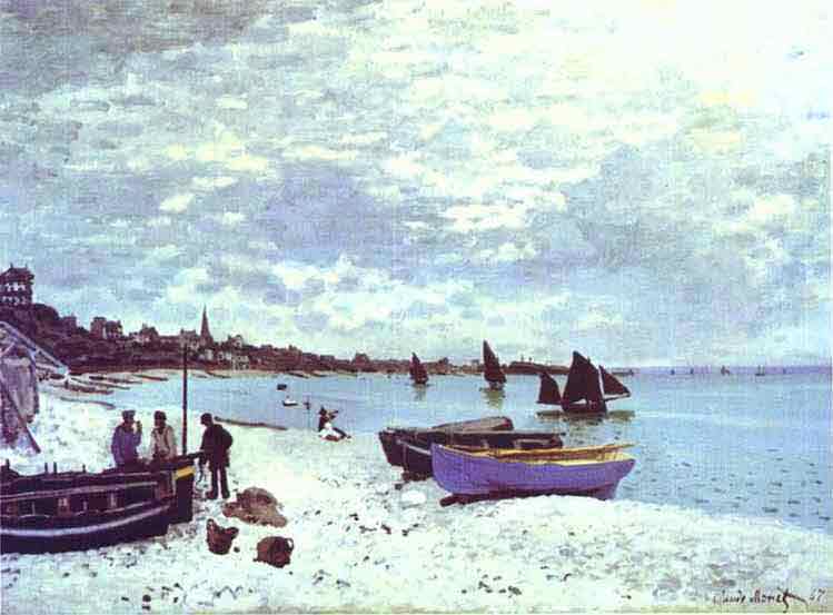The Beach at Sainte-Adresse 1867.