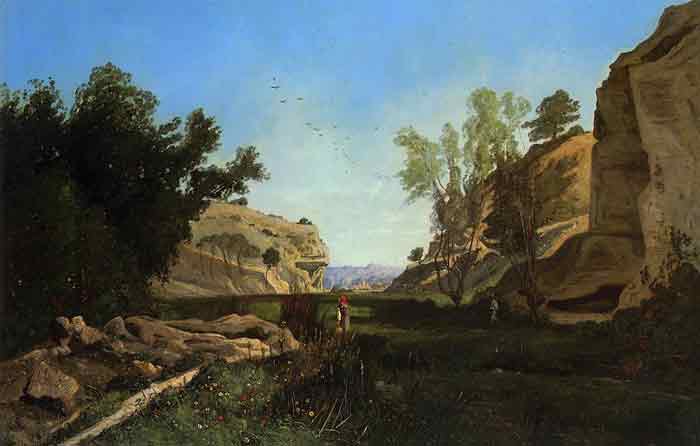 Chinchin Valley at Ile-sur-la-Sourgue, Vacluse, 1869