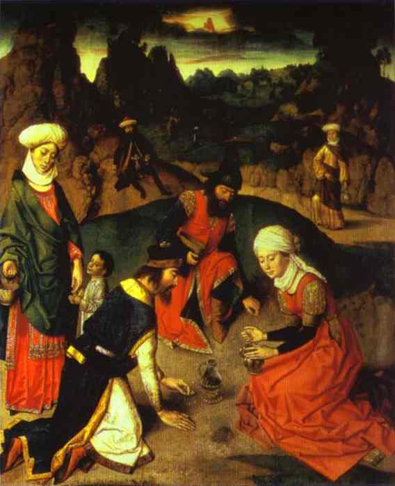 Gathering Manna (from the Eucharist Altar). c. 1464