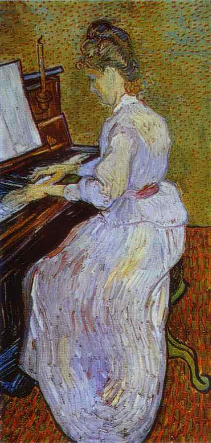 Mademoiselle Gachet at Piano. 1890