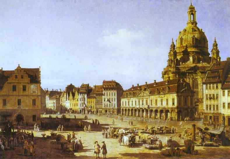New Market Square in Dresden. 1750