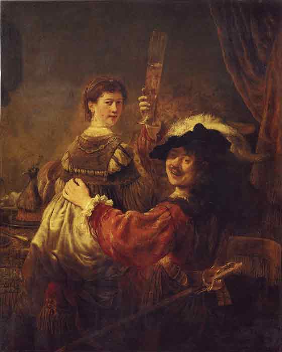 Rembrandt and Saskia, 1635