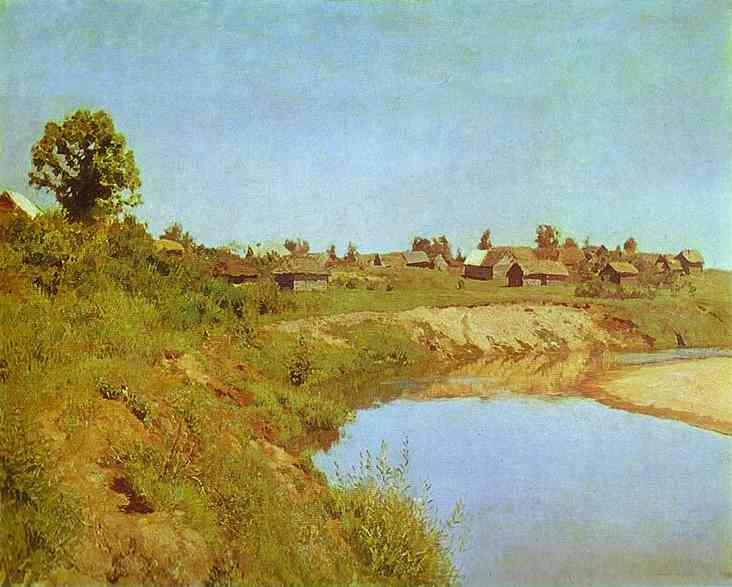 Village on the Bank of a River. 1880