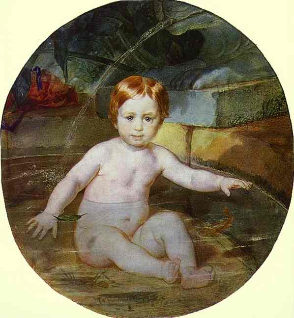 Child in a Swimming Pool (Portrait of Prince A. G. Gagarin in Childhood). 1829