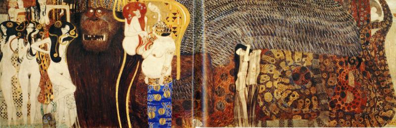The Beethoven Frieze: The Hostile Powers. Far Wall. 1902