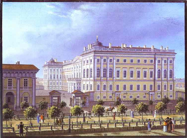 Anichkov Palace in St. Petersburg. 1810s.