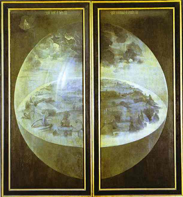 Creation of the World. Outer wings of the triptych Garden of the Earthly Delights. c.1504-1510