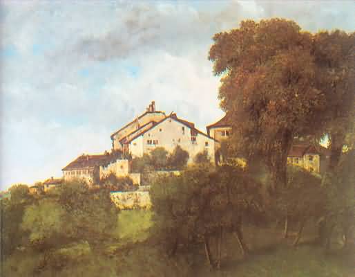 Gustave Courbet The Houses of the Chateau D`Ornans