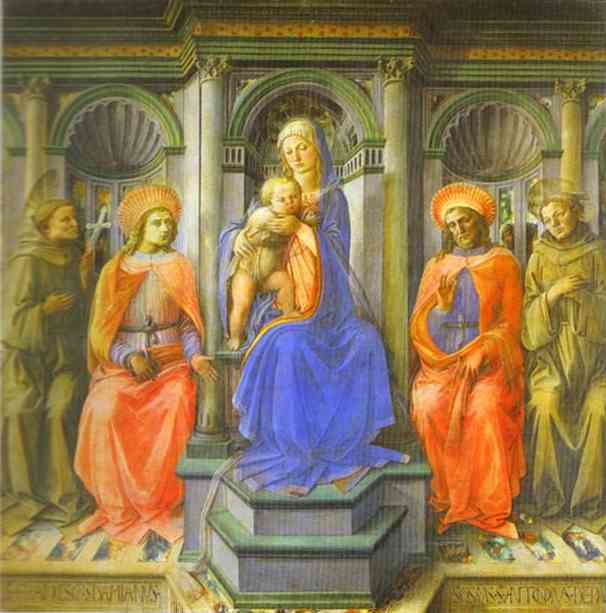 Madonna Enthroned with Four Saints. 1442