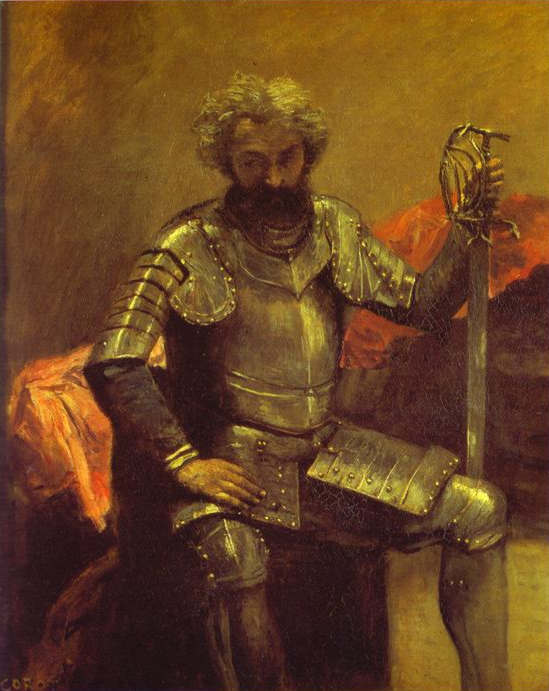 Man in Armor or Seated Man at Arms. c. 1868-1870