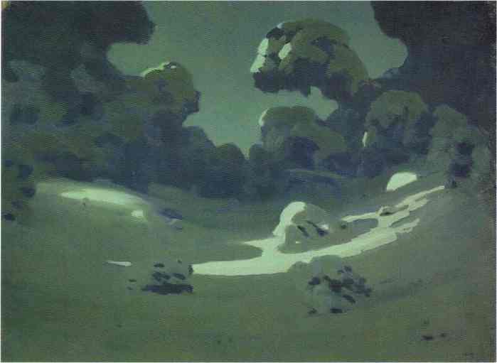 Moonlight in a Forest. Winter. 1898