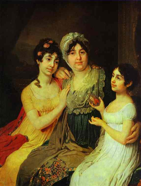 Portrait of Countess A. I. Bezborodko with Her Daughters. 1803