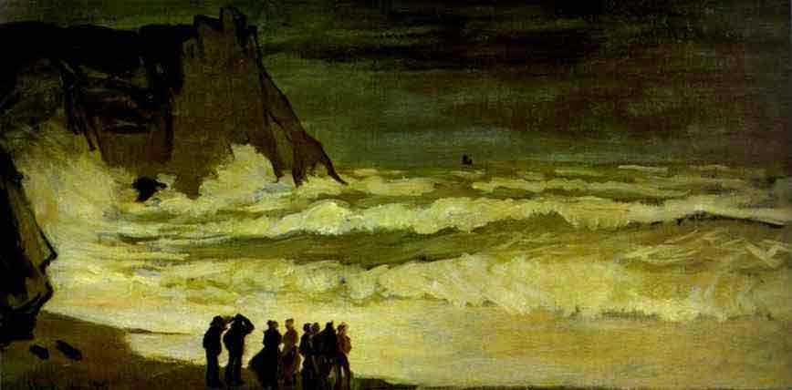 Rough Sea at Etretat. 1868-1869.