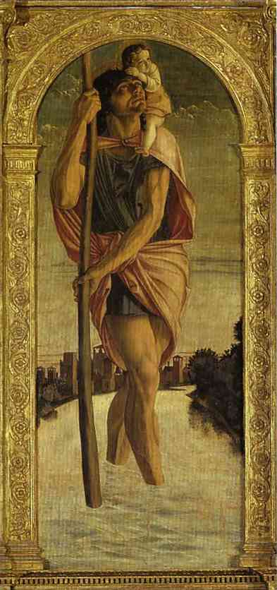 St. Christopher. Panel of St. Vincent Ferrar Polyptych. c. 1464