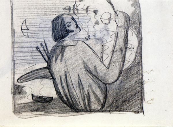Study for Self-Portrait. 1920