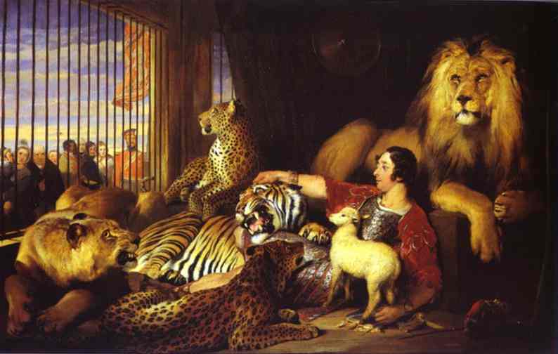 Isaac Van Amburgh and His Animals. 1839