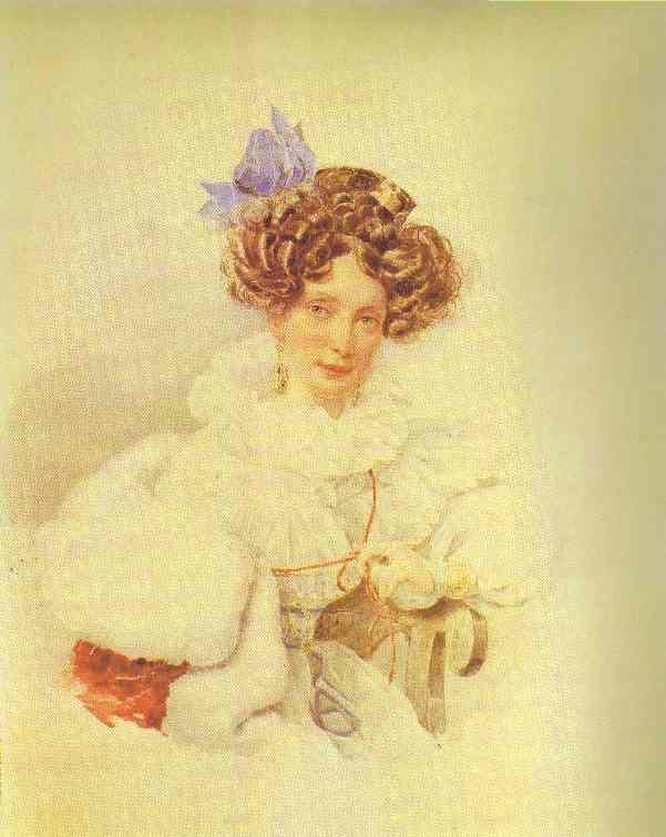 Portrait of Catherine Bakunina. 1830