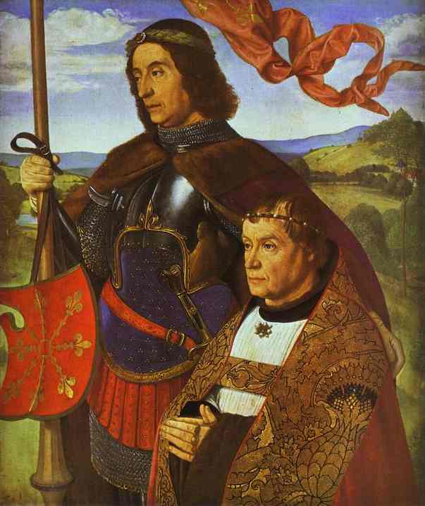 Portrait of Francis de Chateaubriand Presented by St. Maurice. c. 1500