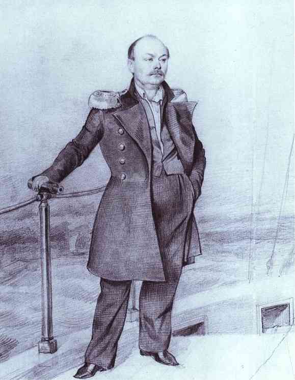 S. D. Shishmarev on Board the Ship. 1849