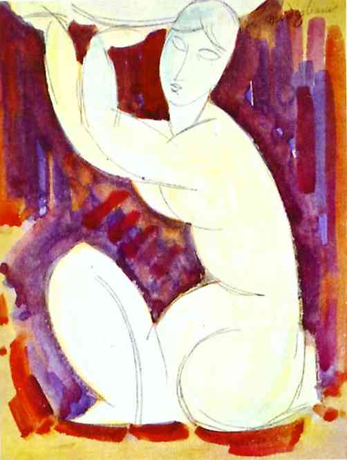 Oil painting:Caryatid. 1913