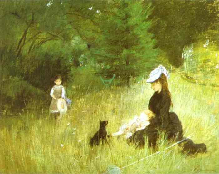 Oil painting:In the Grass. 1874