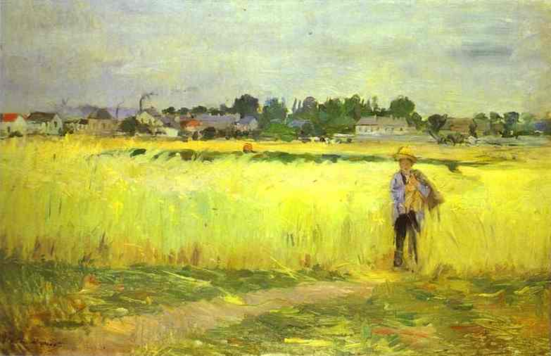 Oil painting:In the Wheatfields at Gennevilliers. 1875